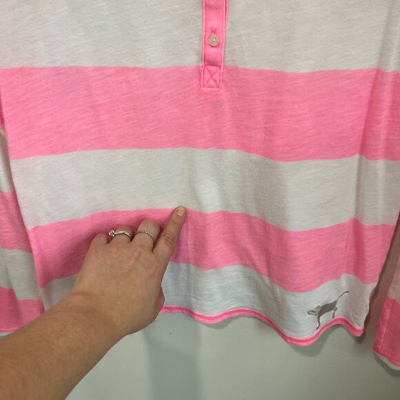 Victoria’s Secret PINK Stripe Long Sleeve Top Y2K Size M - Picture 7 of 7
